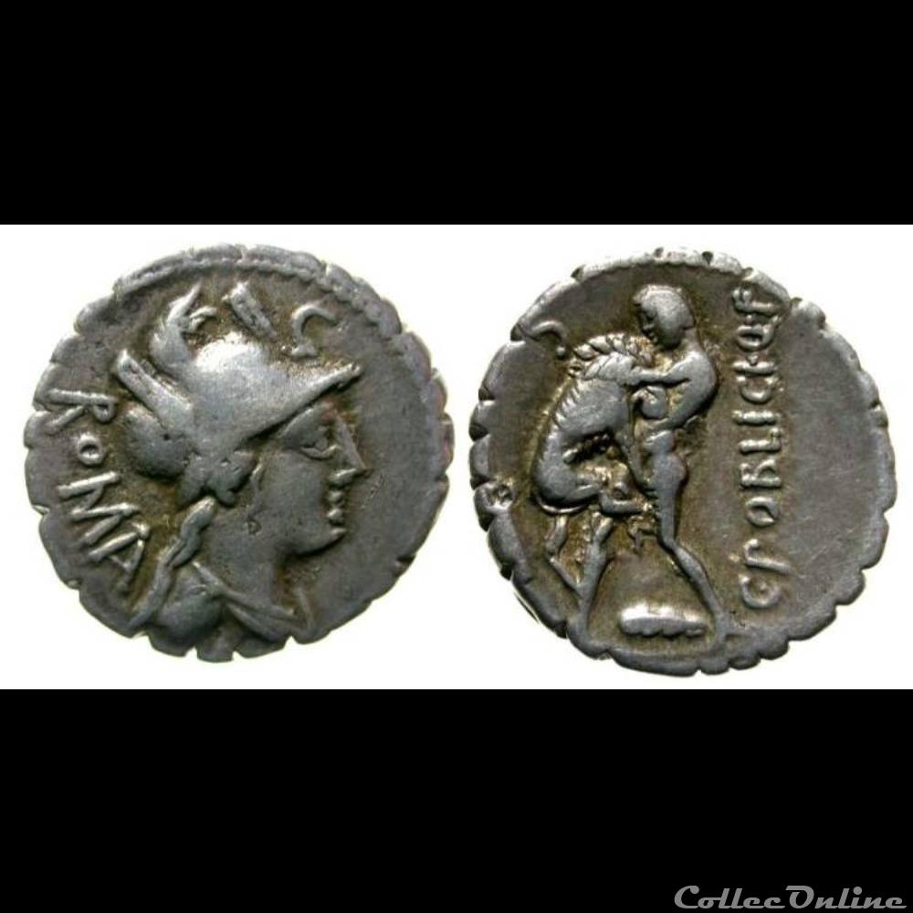 C POBLICIUS coin ancient roman c poblicius