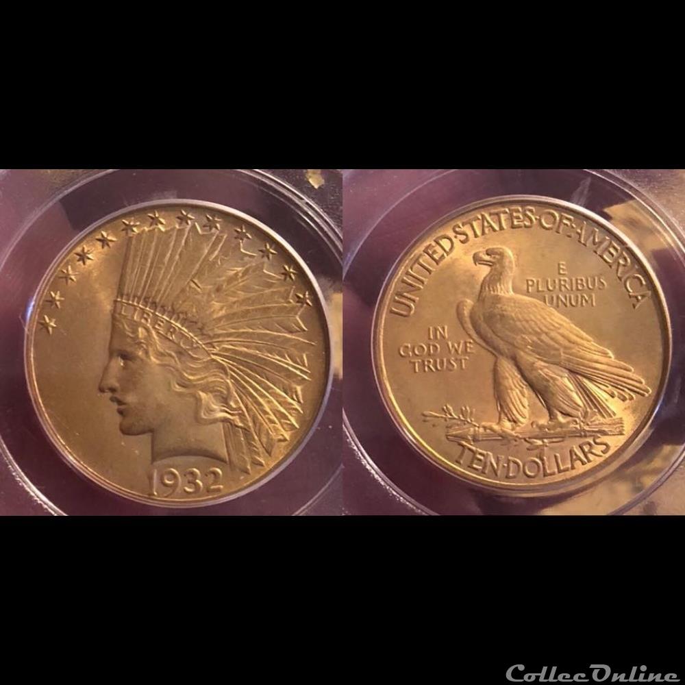 1932P $10 Indian coin world united state 1932p 10 indian