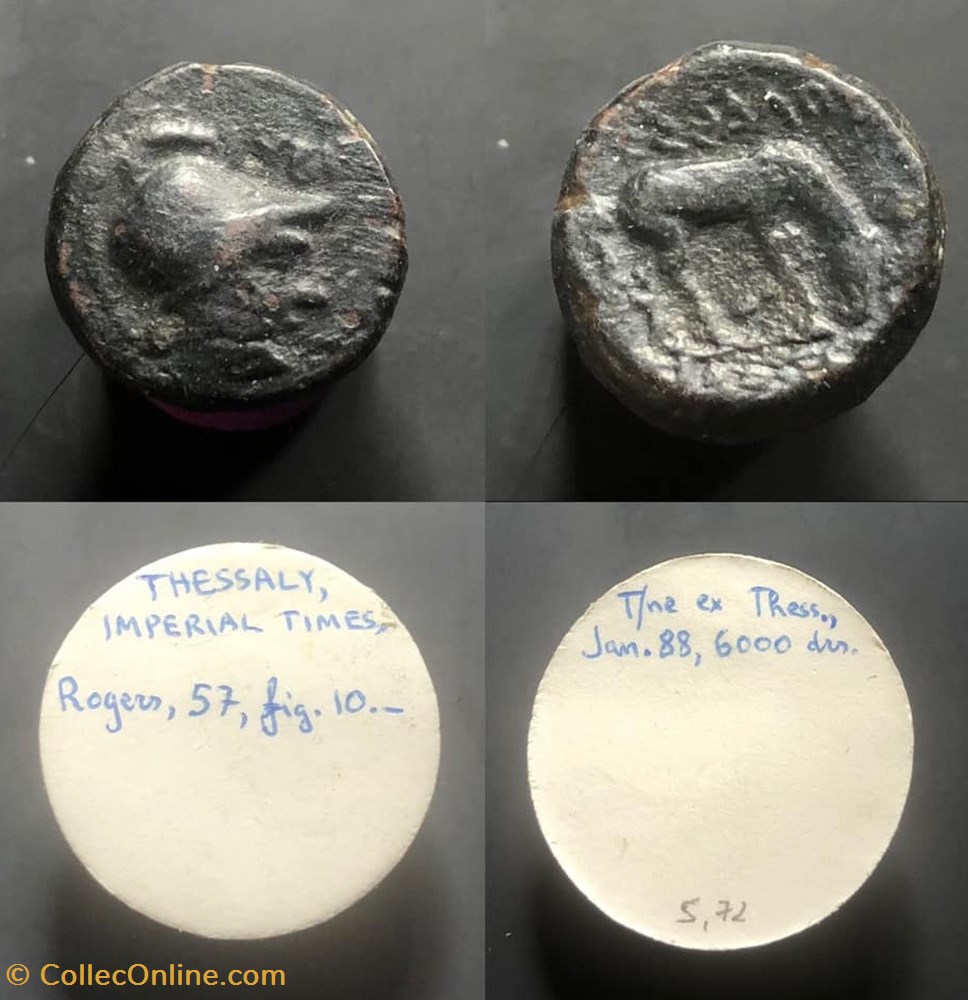 THESSALY, Impereial Times coins antique b c to roman provincial thessaly impereial times