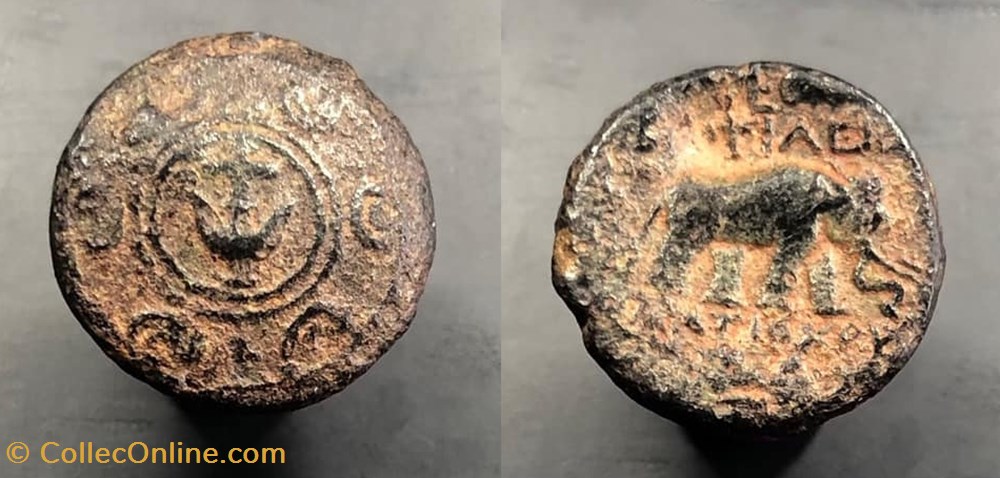 coins antique b to greek antiochos i soter