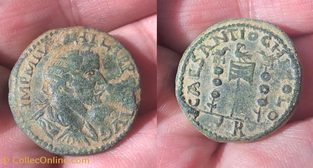PISIDIA, Antiochia. Philip I. coins antique b to roman provincial pisidia antiochia philip i