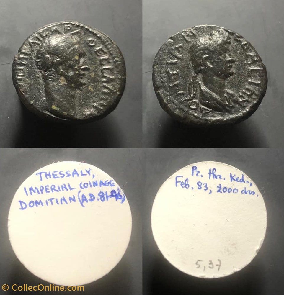 Thessaly, Domitian coins antique b c to roman provincial thessaly domitian