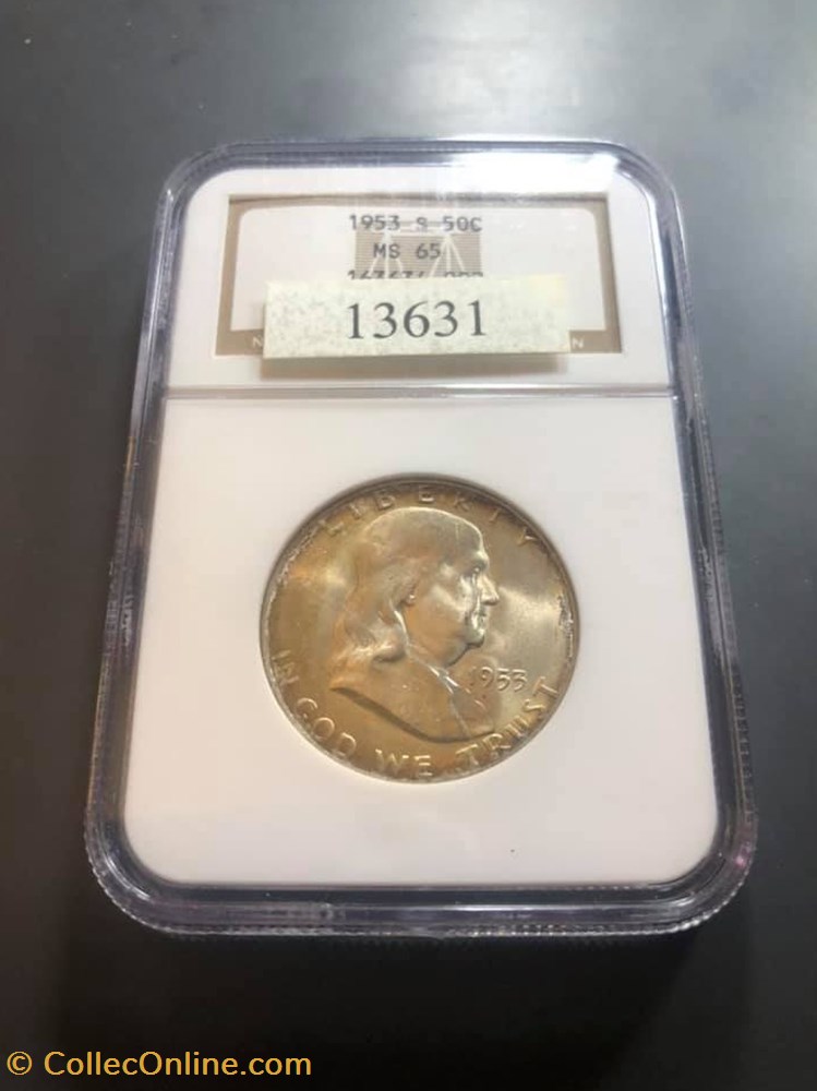 coins world united states 1953s franklin half ms65