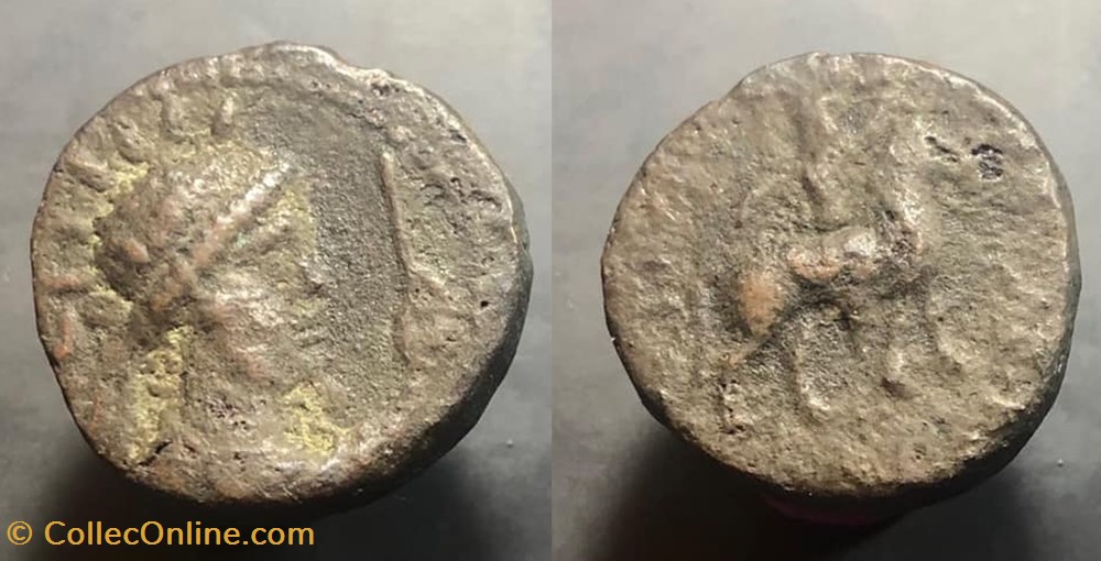 INDIA, Kushan Empire. temp. Kujula Kadphises – Vima Takto coins antique b c greek india kushan empire temp kujula kadphises vima takto