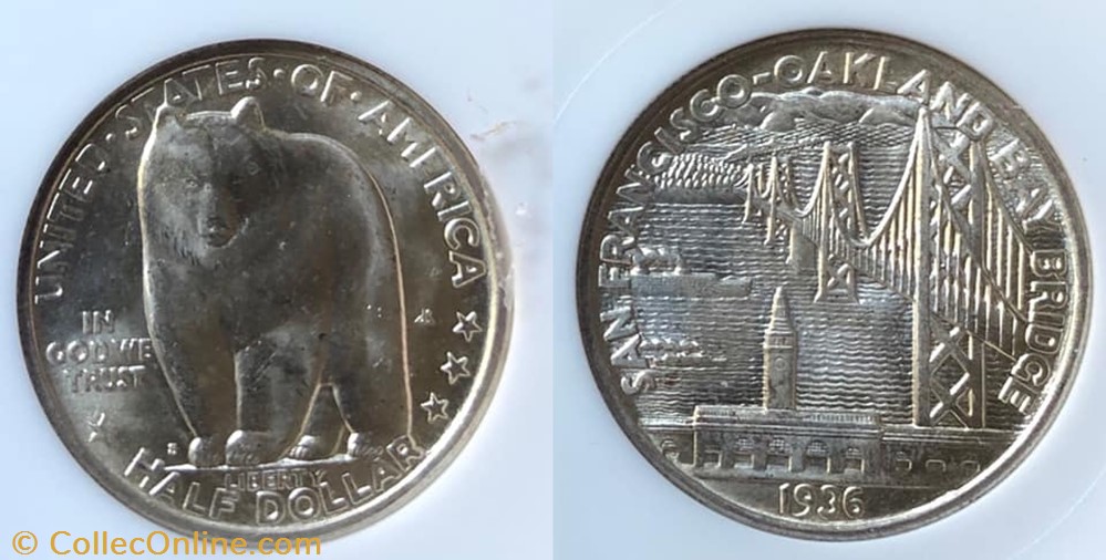 1936 Bay Bridge coin world united state 1936 bay bridge
