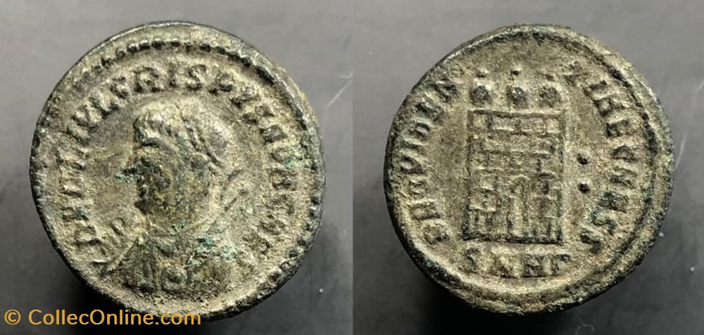 Crispus coins antique b to a roman republicain imperial crispus