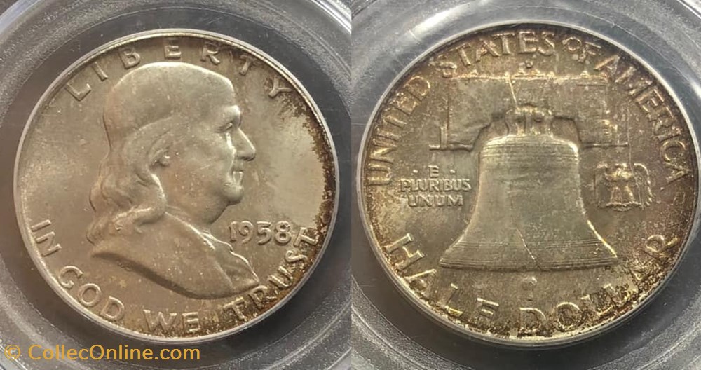 coins world united states 1958d franklin half ms66fbl