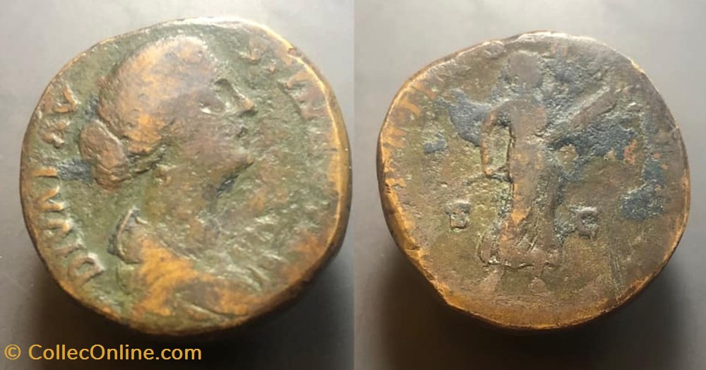 Diva Faustina Junior coins antique b c to roman republican imperial diva faustina junior