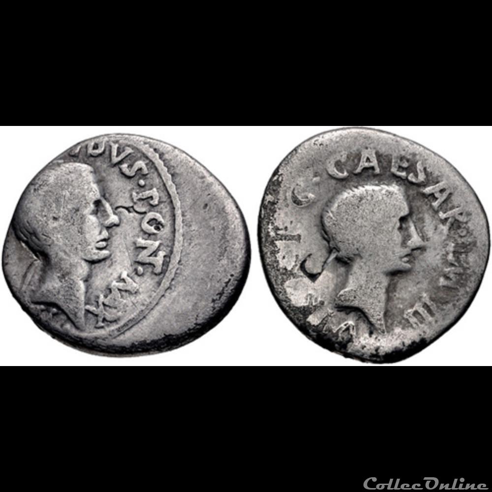 coin ancient roman 008 lepidus and octavian