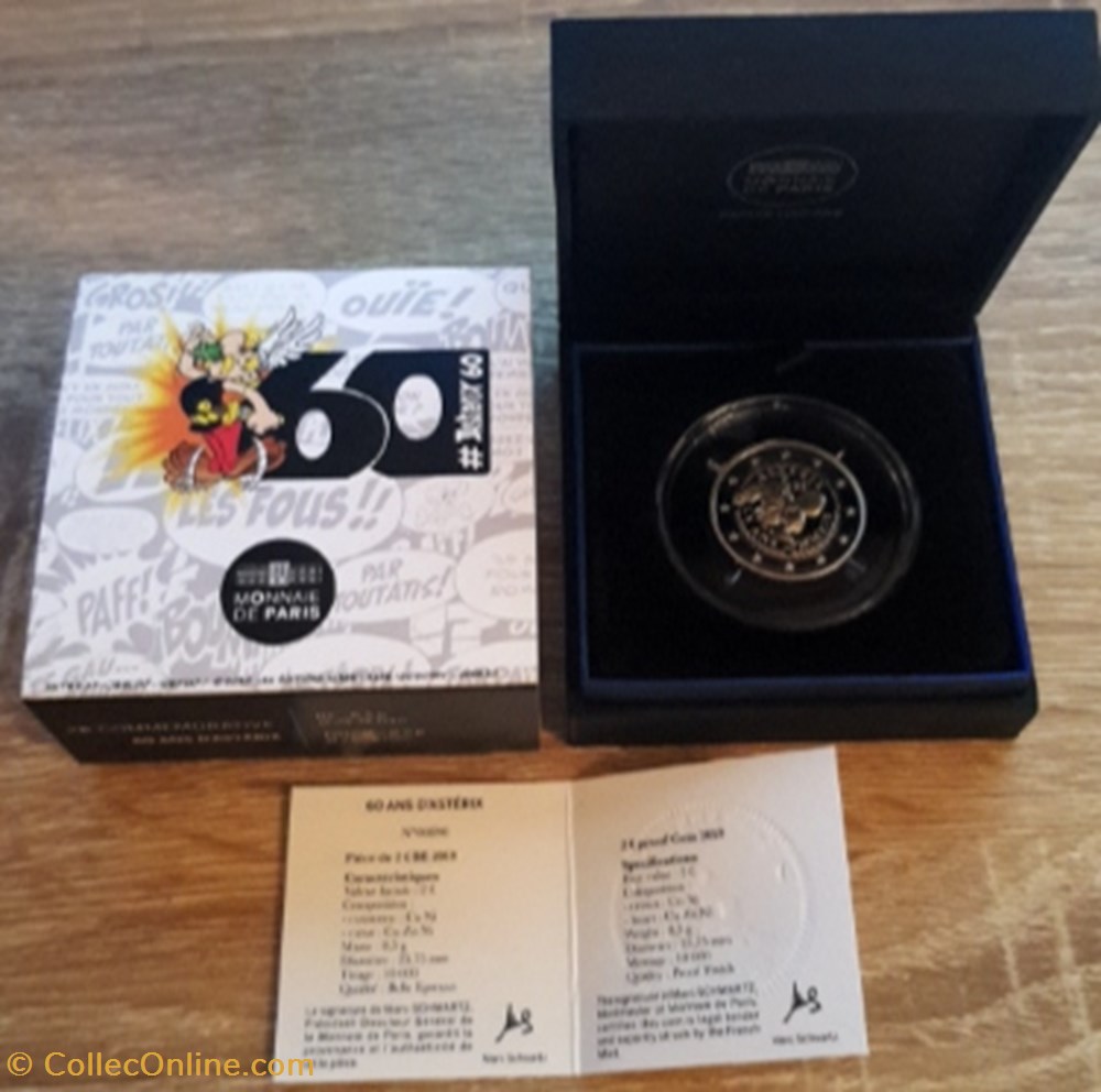 2€ France 2019 - 60e anniversaire d’Astérix - BE avec écrin monnaie euro 2 france 2019 60e anniversaire d asterix be avec ecrin