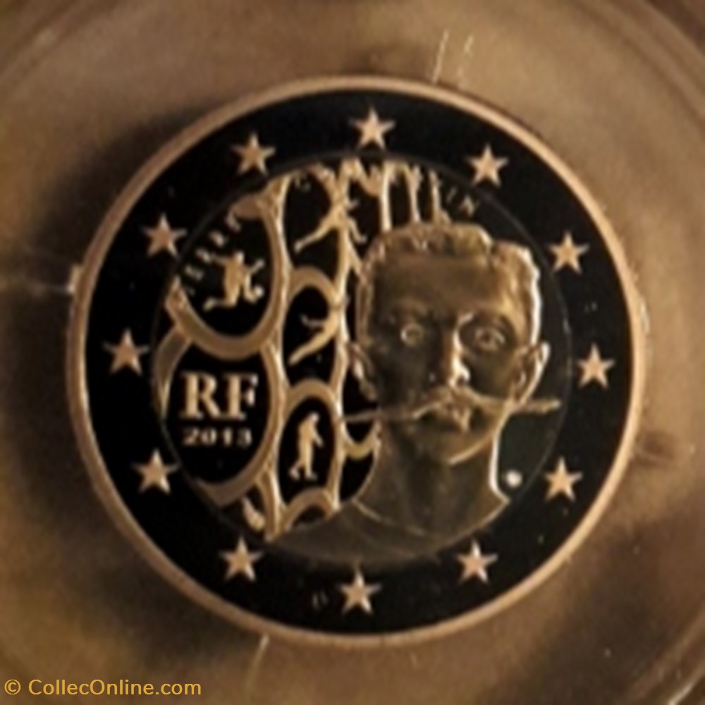 2€ France 2013 - Pierre de Coubertin - BE avec écrin 2 monnaie euro 2 france 2013 pierre de coubertin be avec ecrin