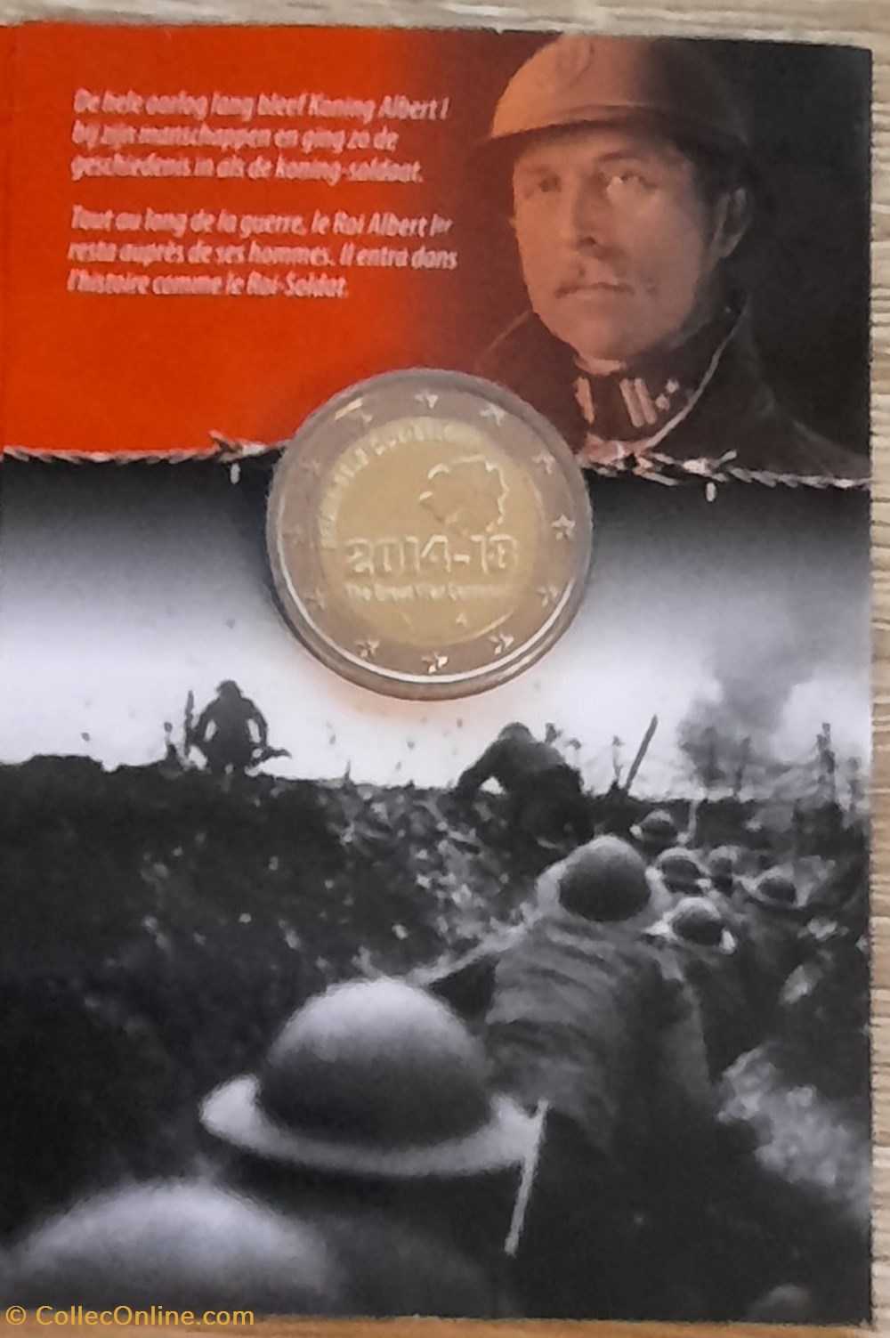 monnaies euros 2 belgique 2014 100 ans de la premiere guerre mondiale coincard bu