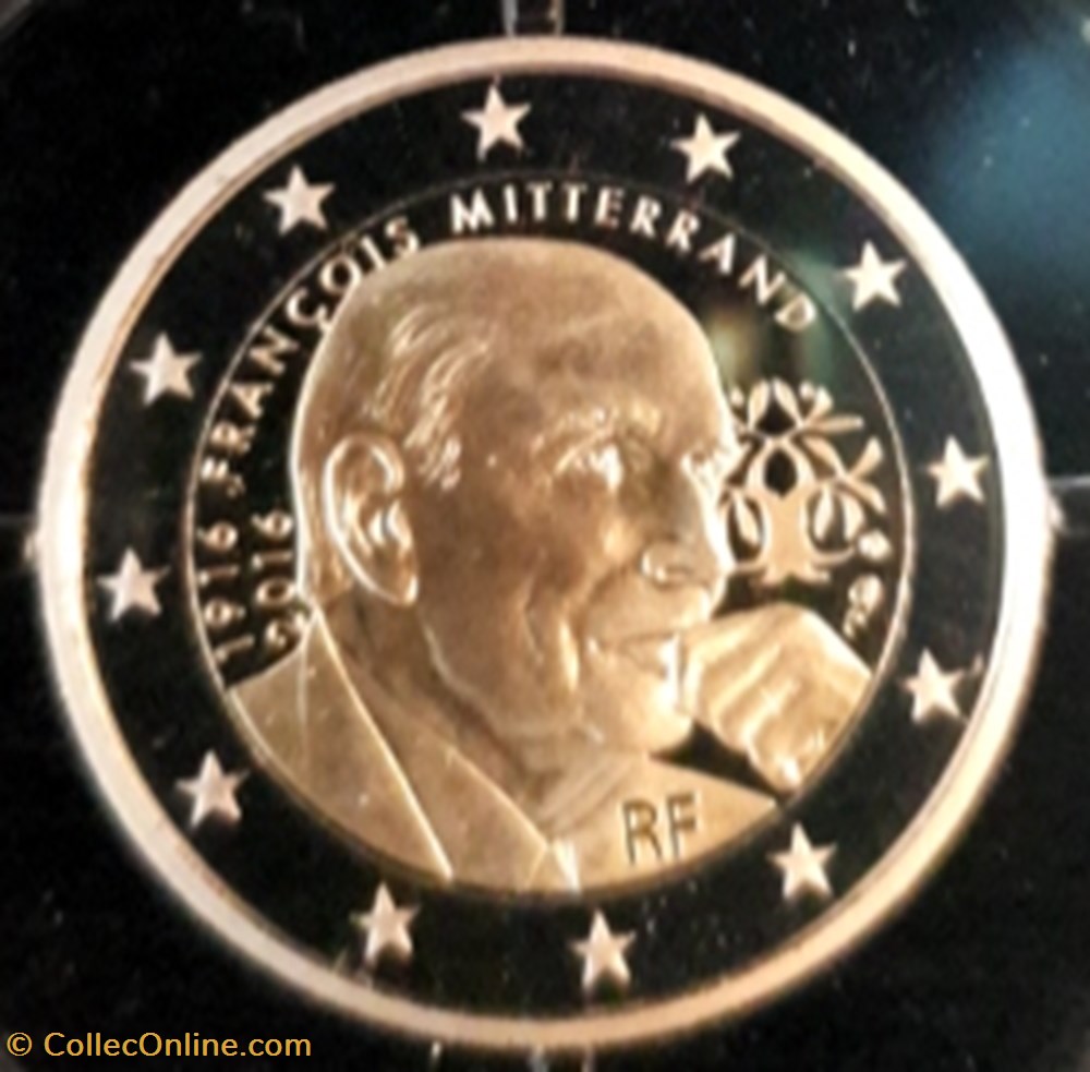 2€ France 2016 - François Mitterrand - BE avec écrin 2 monnaie euro 2 france 2016 francois mitterrand be avec ecrin