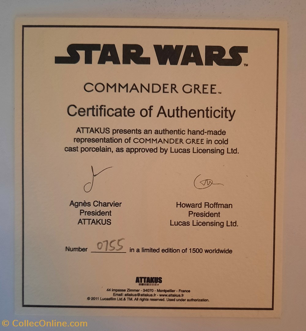 Commander Gree figurines cinema star wars commander gree