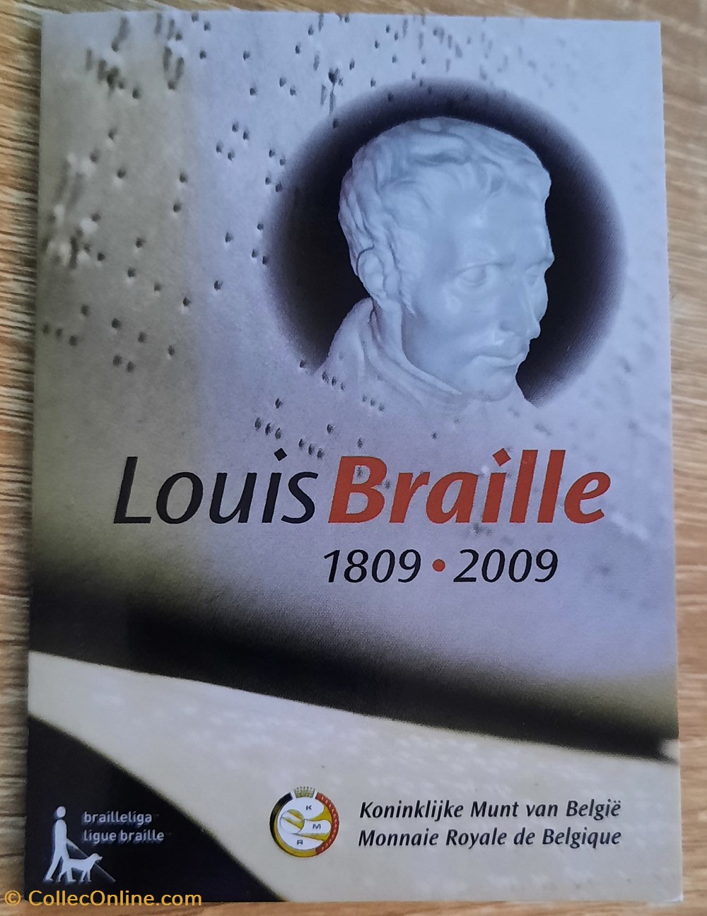 monnaies euros 2 belgique 2009 200 ans de la naissance de louis braille coincard bu