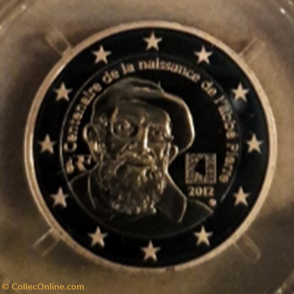 monnaie euro 2 france 2012 abbe pierre be avec ecrin