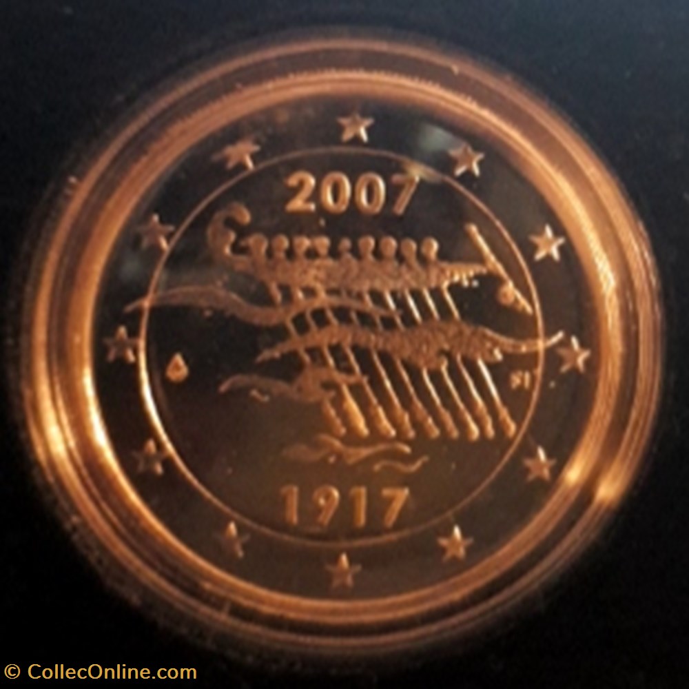 monnaie euro 2 finlande 2007 90e anniversaire de l independance de la finlande be avec ecrin
