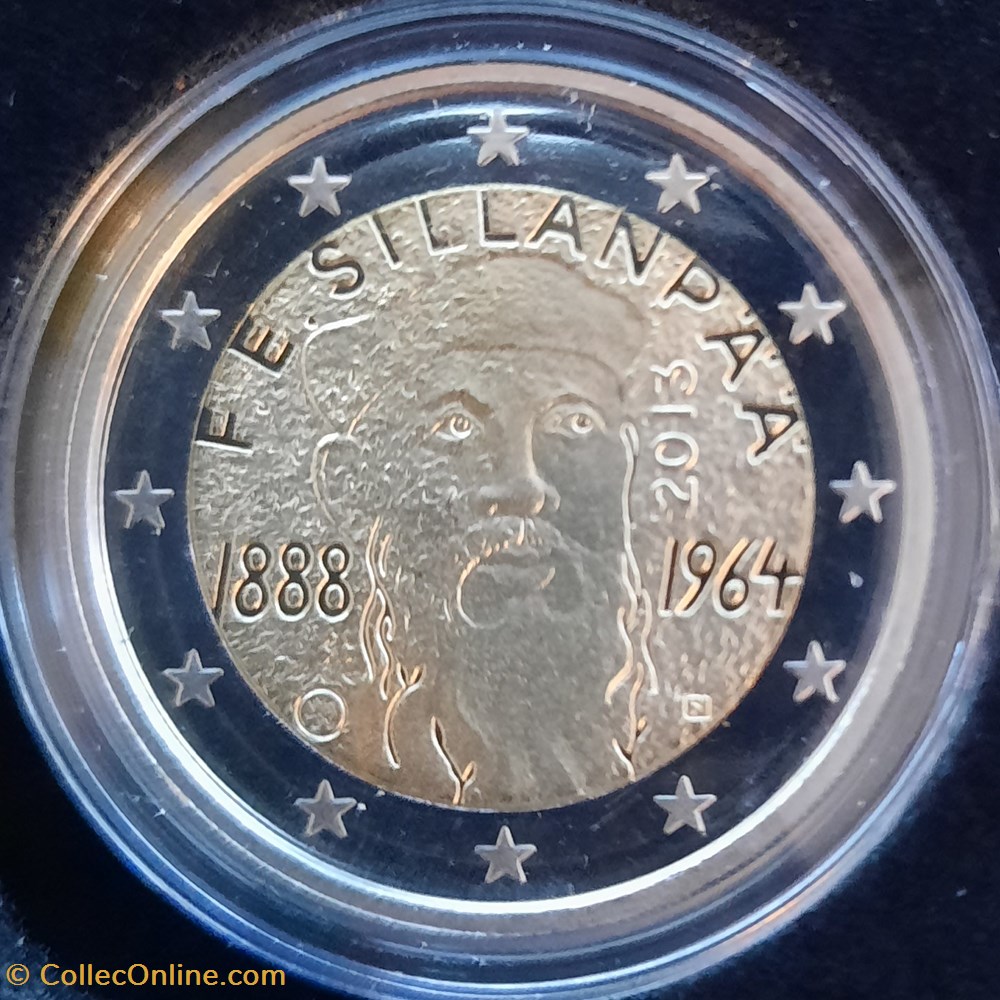 2€ Finlande 2013 - 125ans de la naissance de F. E. SILLANPÄÄ, écrivain prix Nobel - BE avec écrin monnaies euros 2 finlande 2013 125ans de la naissance de f e sillanpaa ecrivain prix nobel be avec ecrin