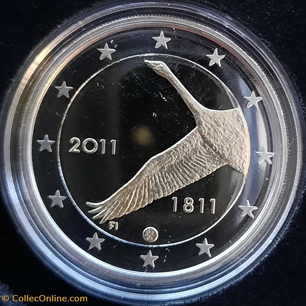 2€ Finlande 2011 - bicentenaire de la Banque de Finlande - BE avec écrin monnaies euros 2 finlande 2011 bicentenaire de la banque de finlande be avec ecrin