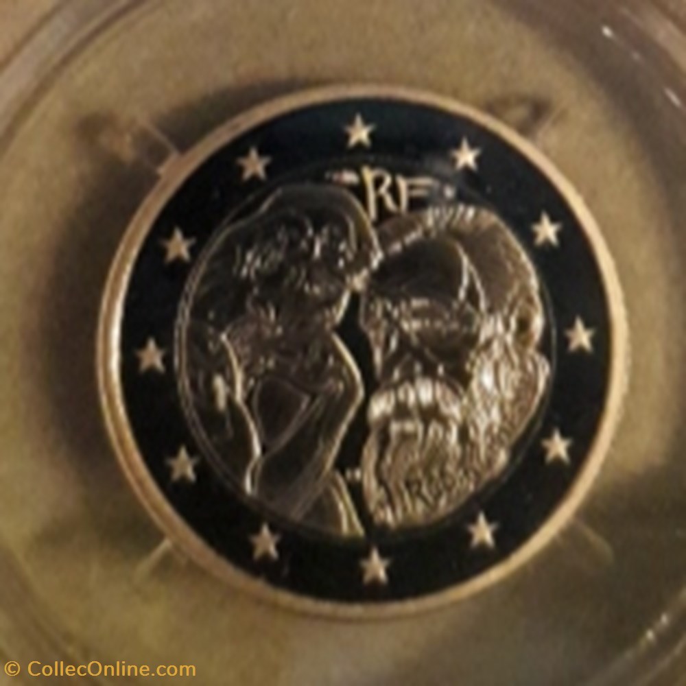 2€ France 2017 - Centenaire de la mort d’Auguste Rodin - BE avec écrin 2 monnaie euro 2 france 2017 centenaire de la mort d auguste rodin be avec ecrin