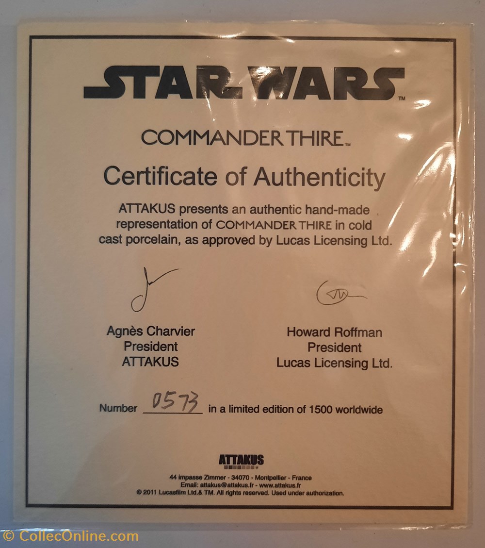 Commander Thire figurines cinema star wars commander thire