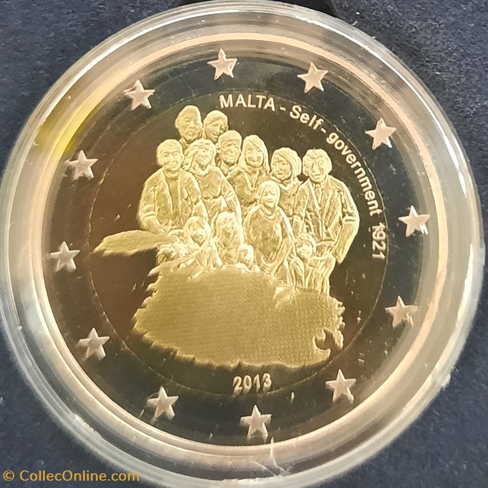 2€ Malte 2013 - La Constitution du gouvernement autonome de 1921 - BE avec écrin monnaies euros 2 malte 2013 la constitution du gouvernement autonome de 1921 be avec ecrin