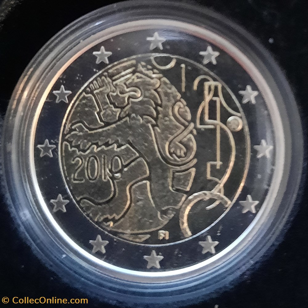 2€ Finlande 2010 - décret monétaire de 1860 autorisant à émettre billets et pièces - BE avec écrin monnaies euros 2 finlande 2010 decret monetaire de 1860 autorisant a emettre billets et pieces be avec ecrin