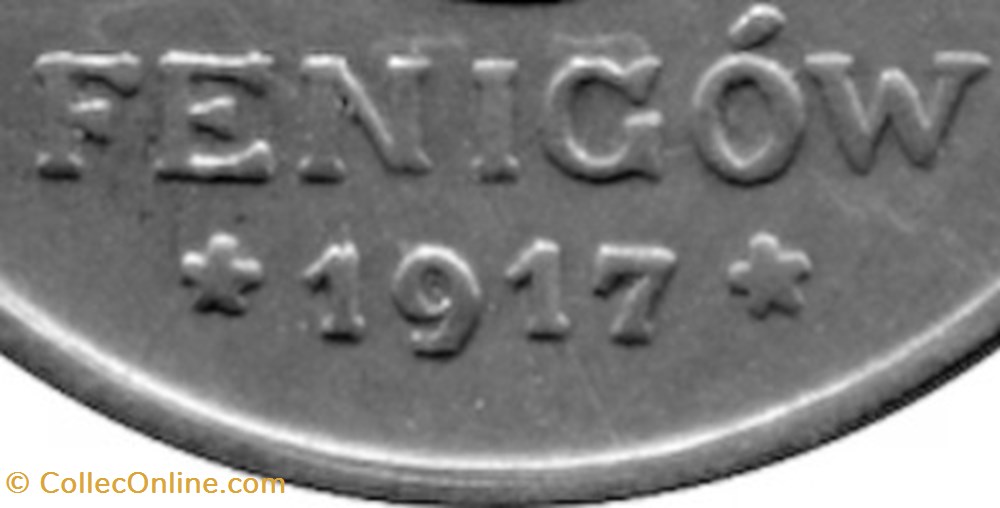 5 fenigów 1917 - 2 - new reverse coins world poland 5 fenigow 1917 2 new reverse