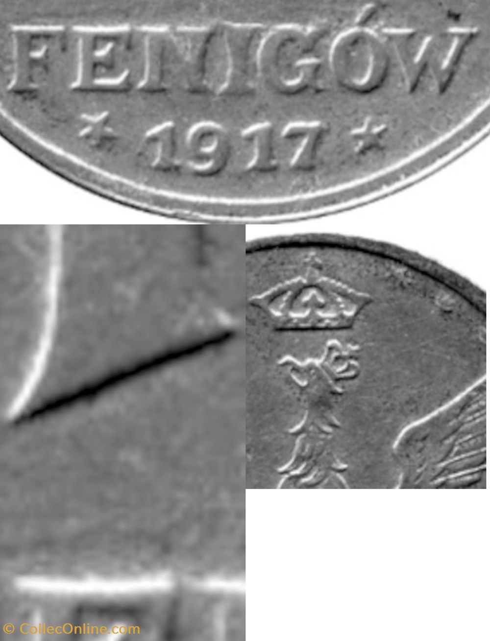 10 fenigów 1917 - 1 - first reverse coins world poland 10 fenigow 1917 1 first reverse
