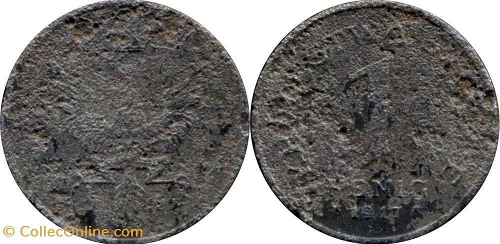 1 fenig 1917 coins world poland 1 fenig 1917