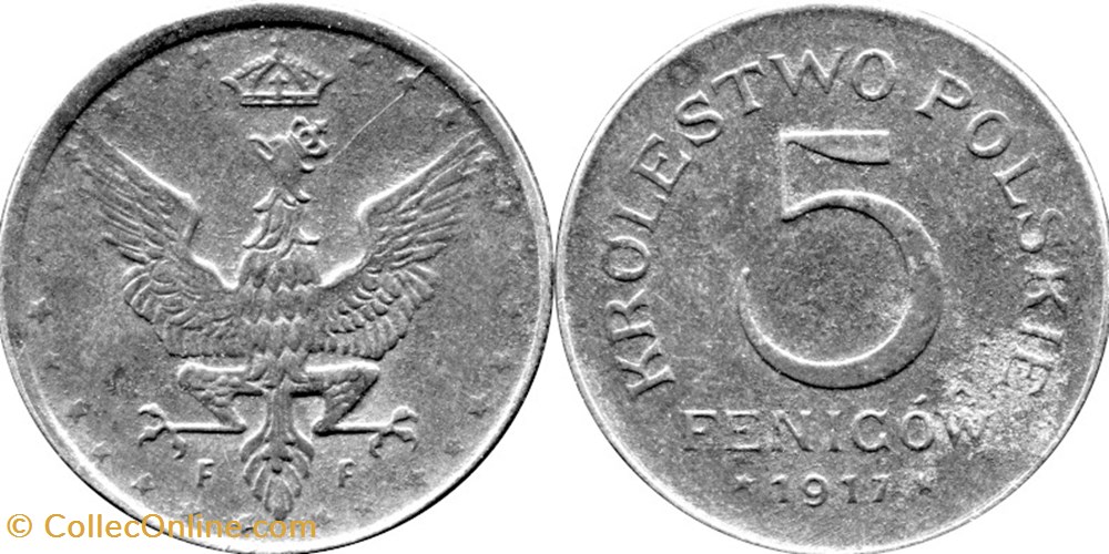 5 fenigów 1917 - 1 - old reverse coins world poland 5 fenigow 1917 1 old reverse