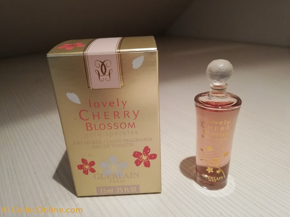 GUERLAIN CHERRY BLOSSOM LOVELY GOLD SPARKLES parfums beaute miniatures guerlain cherry blossom lovely gold sparkles
