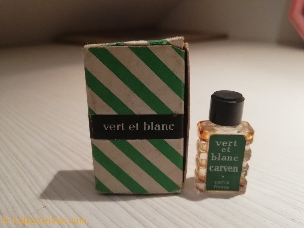 CARVEN VERT ET BLANC parfums beaute miniatures carven vert et blanc