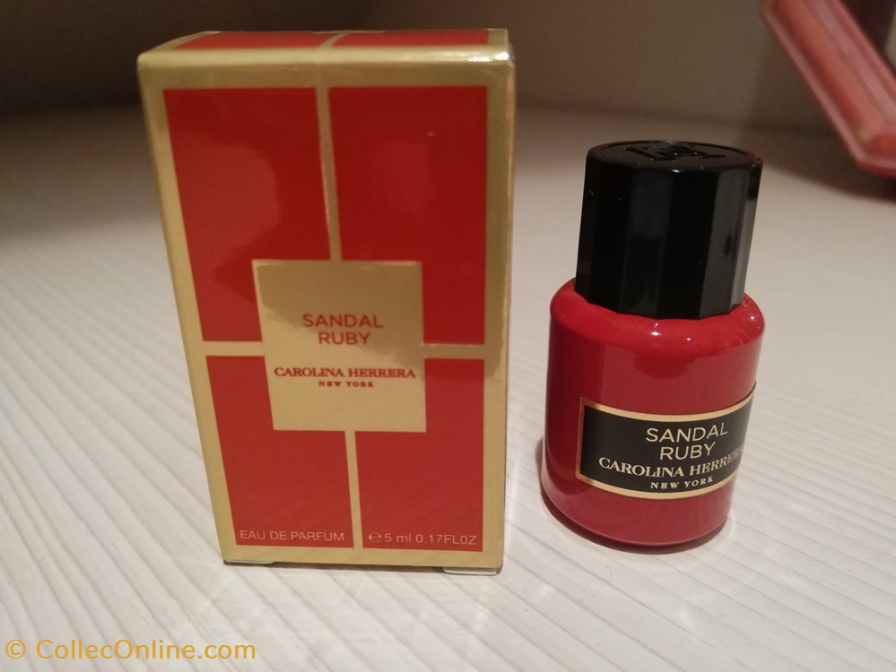 parfums beaute miniatures herrera carolina confidential sandal rubis
