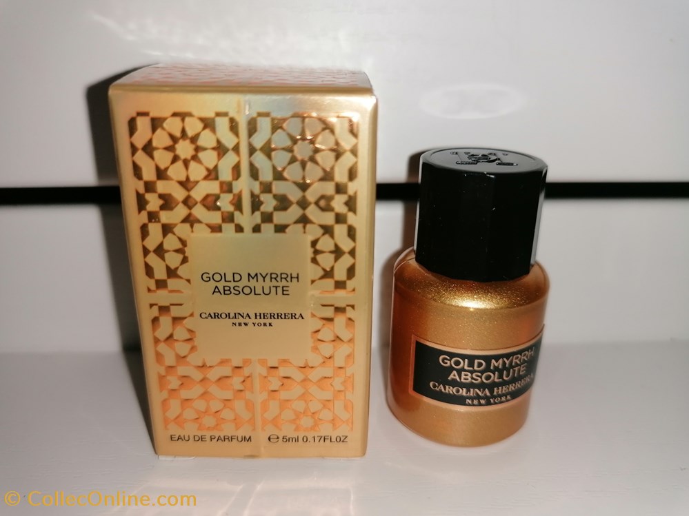HERRERA CAROLINA CONFIDENTIAL GOLD MYRRH ABSOLUTE parfums beaute miniatures herrera carolina confidential gold myrrh absolute