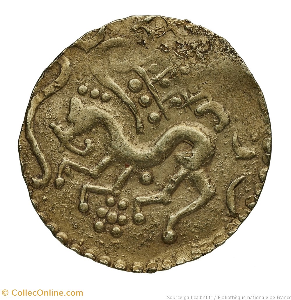 Statère parisiaque DT.2420 monnaies antiques av jc ap celtes statere parisiaque dt 2420