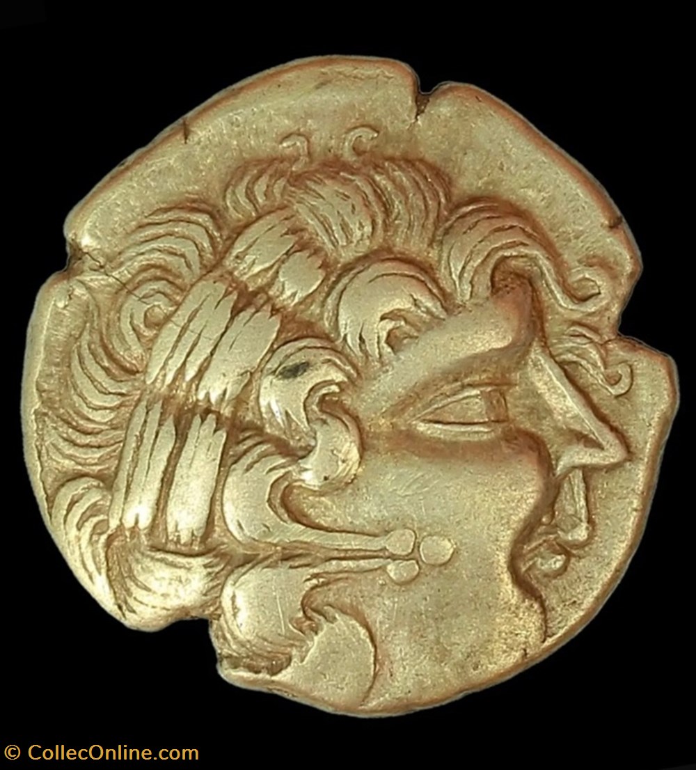 Statère en or allié à la situle monnaies antiques av jc ap celtes statere en or allie a la situle