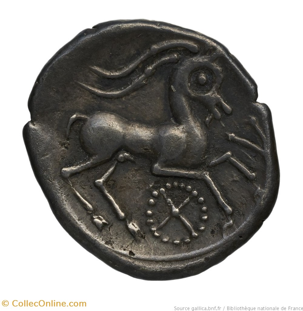 monnaies antiques av jc ap celtes drachme allobroges au bouquetin