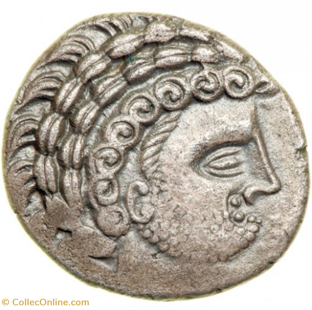Statère en billon au profil barbu monnaies antiques av jc ap celtes statere en billon au profil barbu