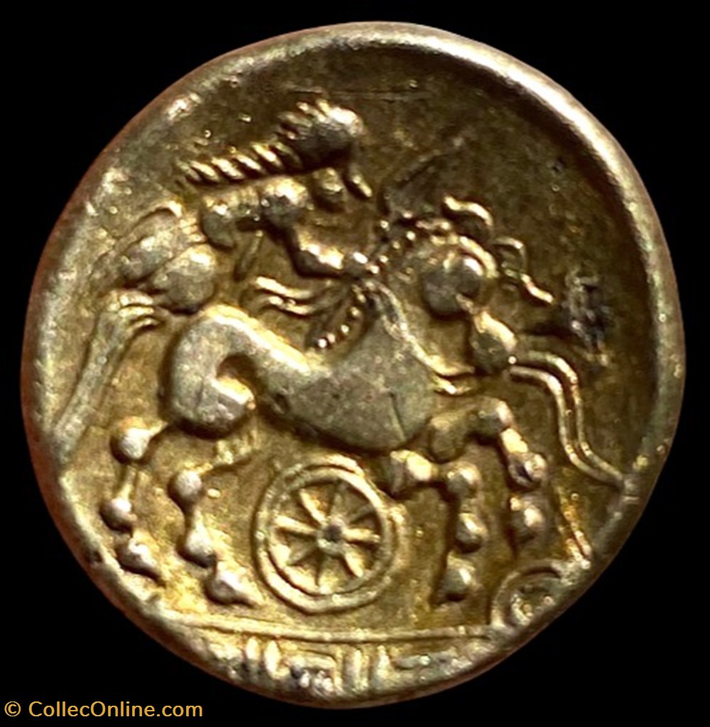 monnaies antiques celtes hemistatere en or allie aux roues