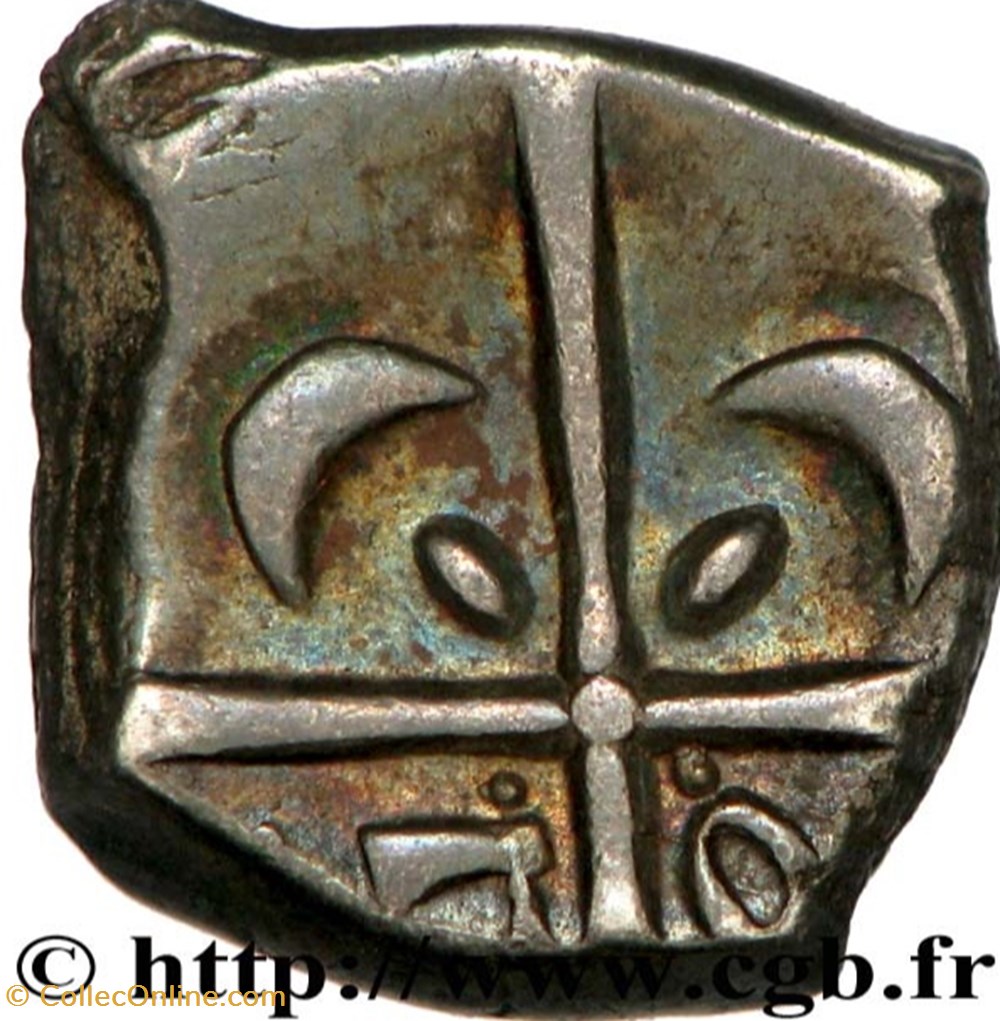 VOLQUES TECTOSAGES (région de Toulouse) Drachme “à la tête cubiste”, lourde, S. 38 monnaies antiques av jc ap volques tectosages region de toulouse drachme a la tete cubiste lourde s 38
