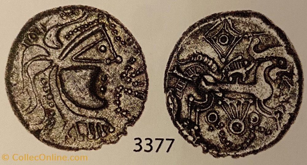 Statère à la lyre et au sanglier monnaies antiques celtes statere a la lyre et au sanglier