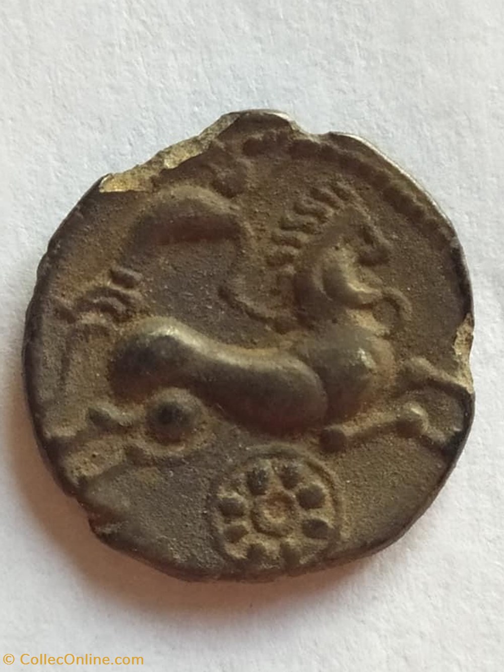 Pallas au cheval androcéphale et à la roue monnaies antiques av jc ap celtes pallas au cheval androcephale et a la roue