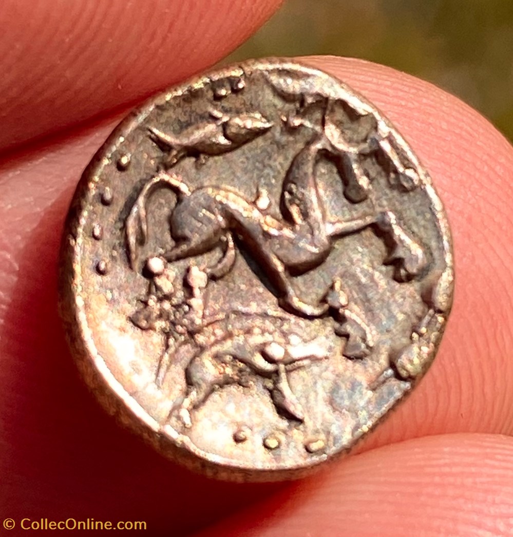 Quart de statère au saumon monnaies antiques av jc ap celtes quart de statere au saumon