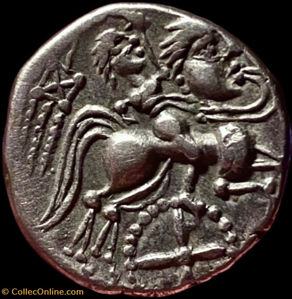 monnaies antiques celtes statere en argent a la roue et a la cavaliere