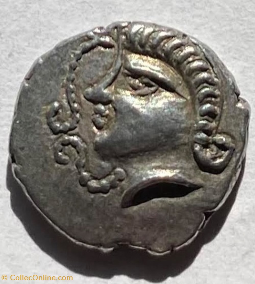 Quart de statère en argent au cheval libre monnaies antiques celtes quart de statere en argent au cheval libre