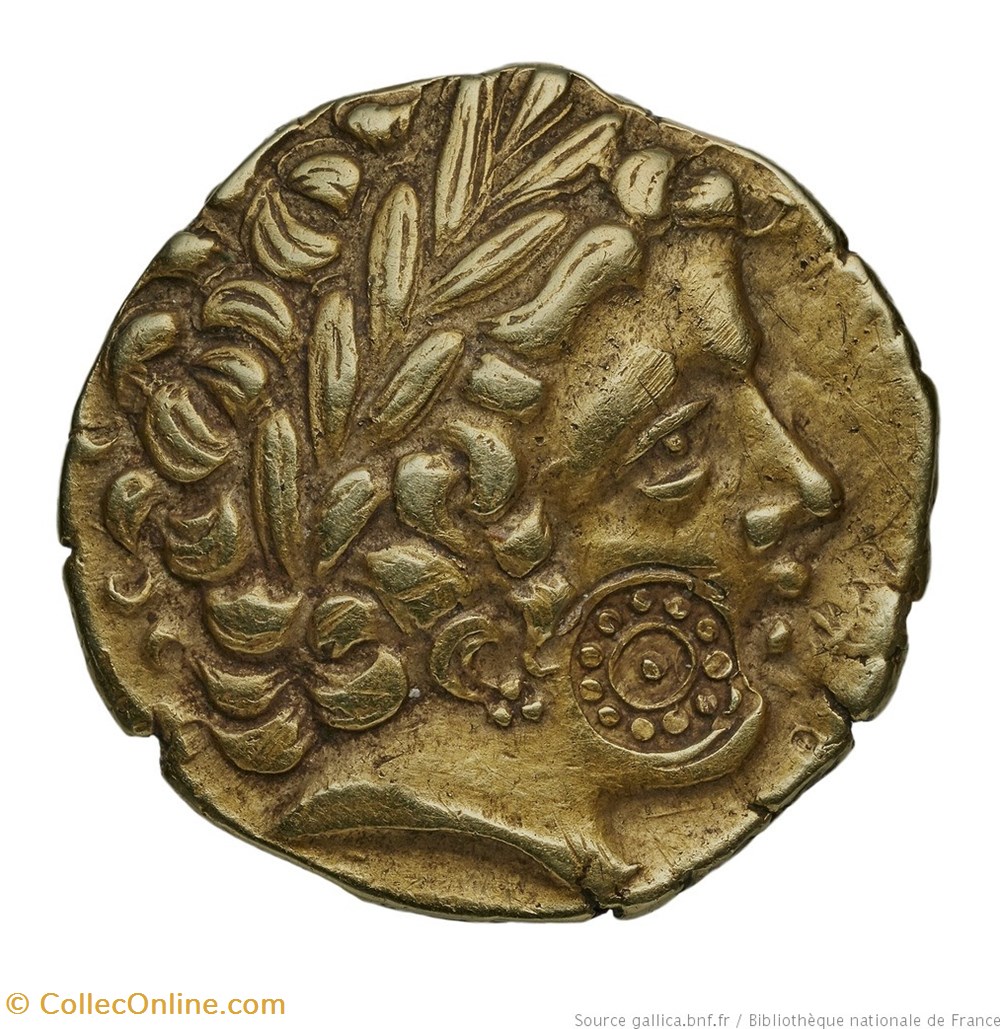 Statère au foudre, contremarque monnaies antiques av jc ap celtes statere au foudre contremarque