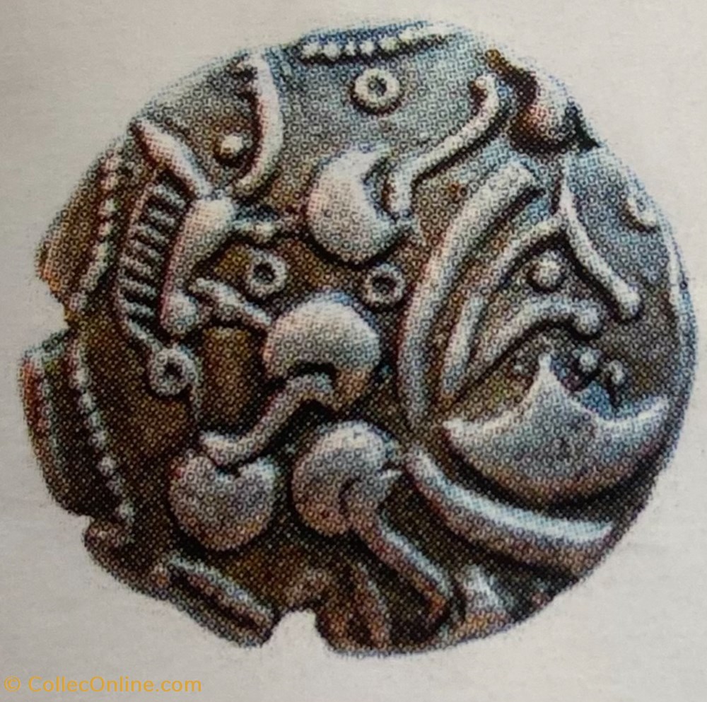 Statère aux sangliers et au profil géométrique monnaies antiques av jc ap celtes statere aux sangliers et au profil geometrique