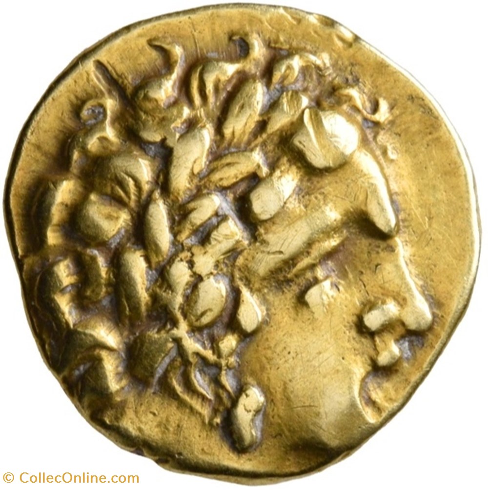 Quart de statère, type au joug monnaies antiques av jc ap celtes quart de statere type au joug