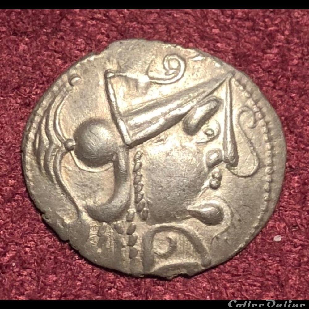 Denier d'argent scyphate dit à l'hippocampe - Ambiens - DT.188 monnaies antiques av jc ap celtes denier argent scyphate dit a hippocampe ambiens dt 188